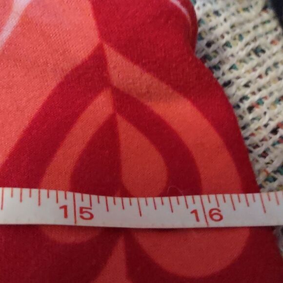 LuLaRoe‎ Women's size L Tall & Curvy pink red heart leggings stretch pants - Picture 5 of 6